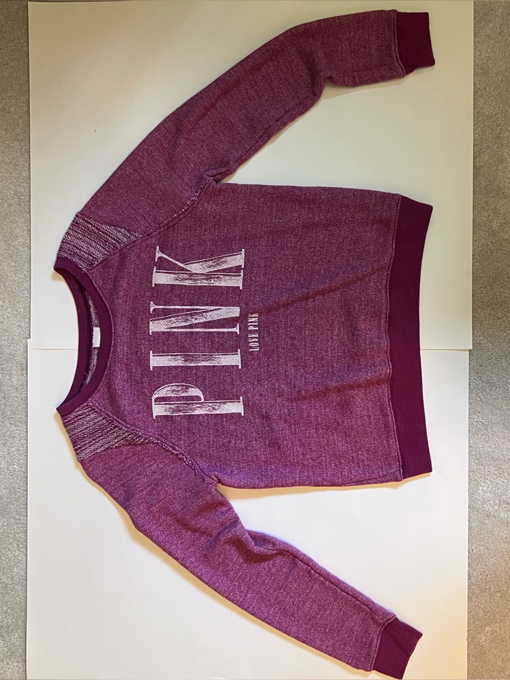 PINK Victoria's Secret Heather Plum Crewneck Sweatshirt Size Women’s Small